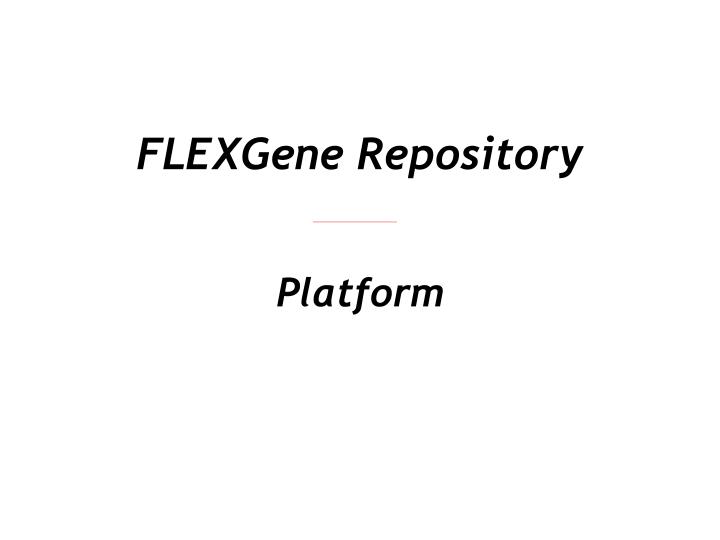 flexgene repository