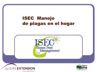 isec manejo de plagas en el hogar
