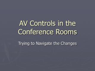 AV Controls in the Conference Rooms