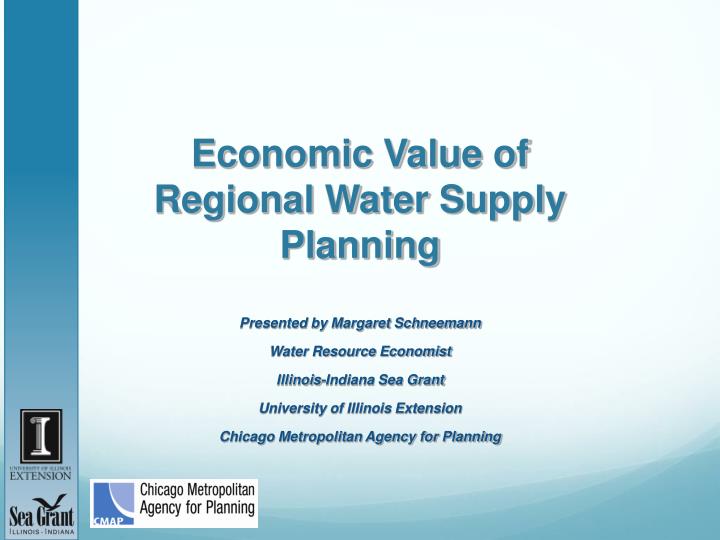 economic value of regional water supply planning