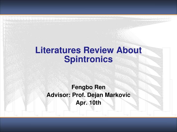 literatures review about spintronics