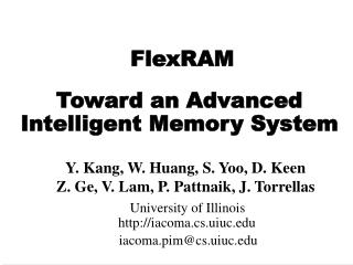 Toward an Advanced Intelligent Memory System