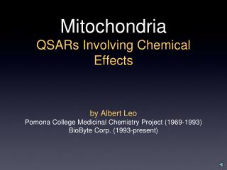Mitochondria QSARs Involving Chemical Effects