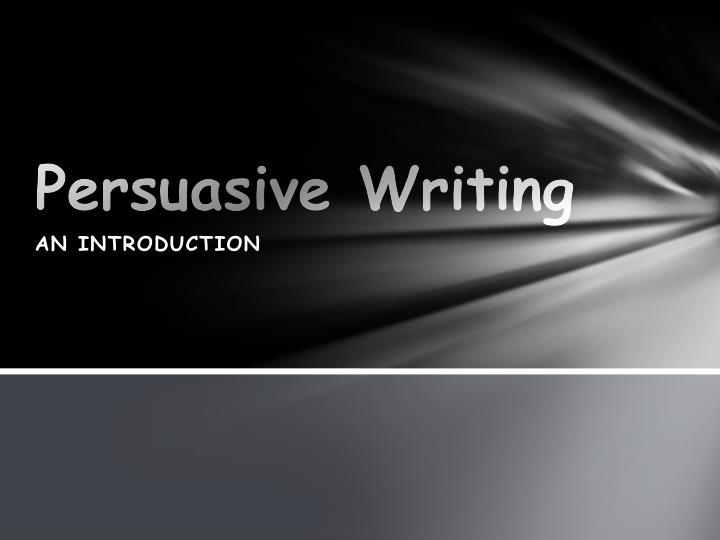 persuasive writing