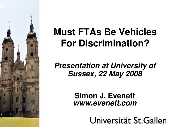 must ftas be vehicles for discrimination