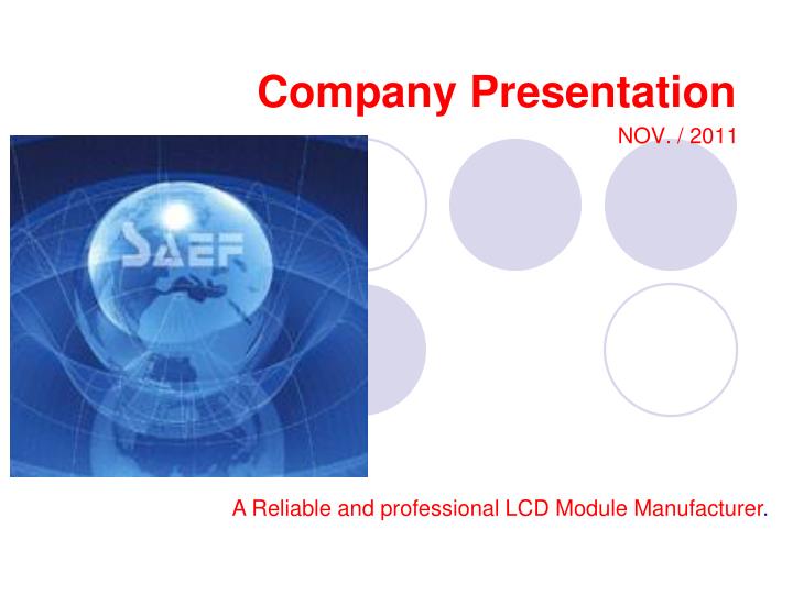company presentation nov 2011