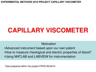 CAPILLARY VISCOMETER