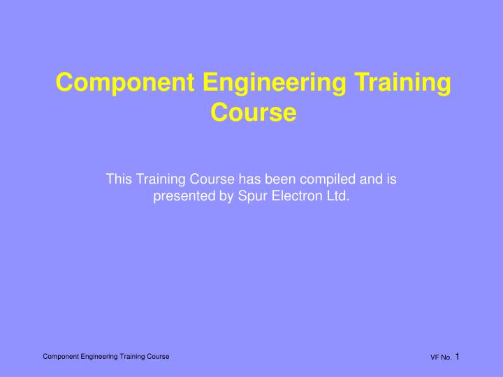 component engineering training course