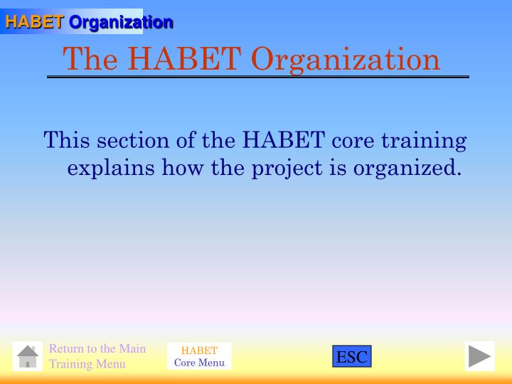 the habet organization