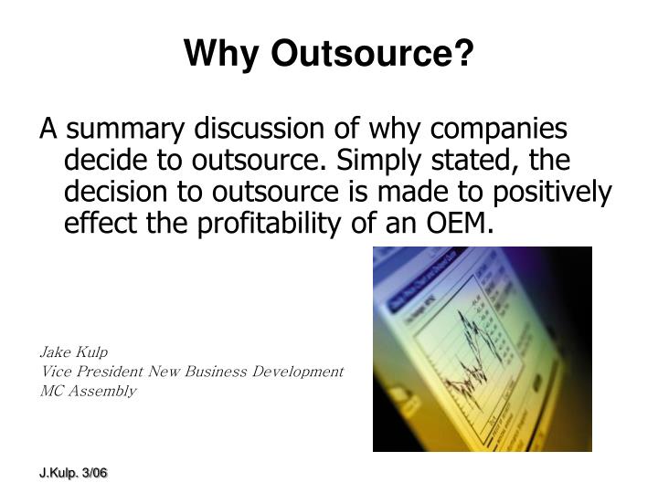 why outsource