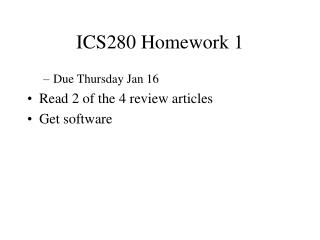 ICS280 Homework 1