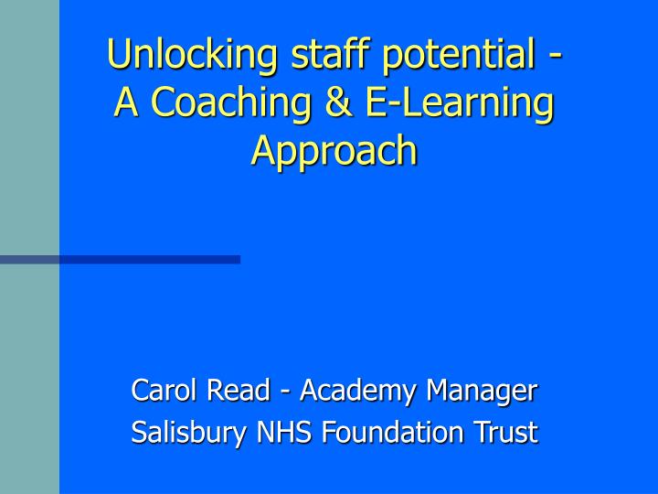 unlocking staff potential a coaching e learning approach
