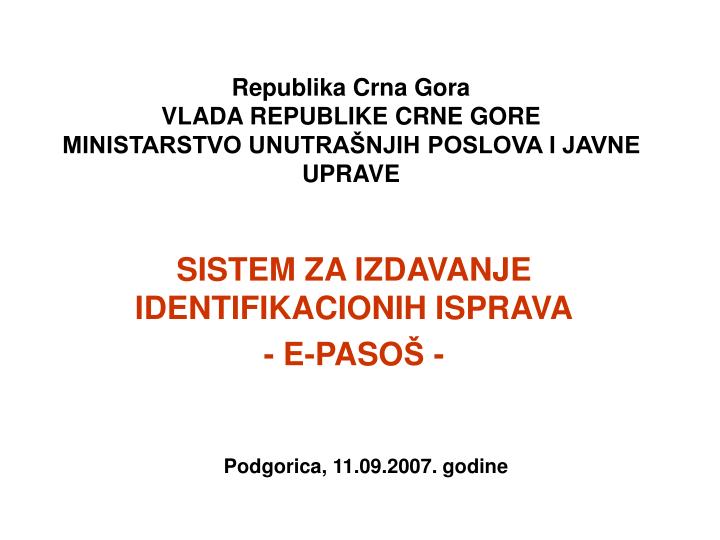 republika crna gora vlada republike crne gore ministarstvo unutra njih poslova i javne uprave