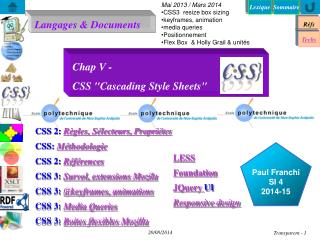 Chap V - CSS &quot;Cascading Style Sheets&quot;