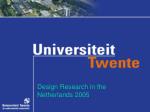 Design Research in the Netherlands 2005 - slide 1