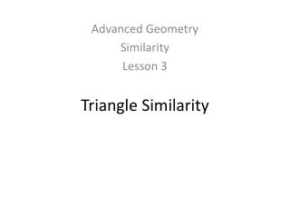 Triangle Similarity