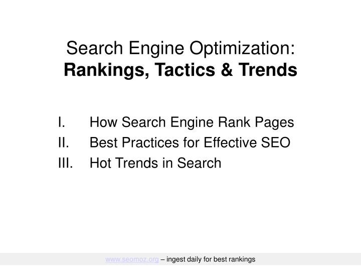 how search engine rank pages best practices for effective seo hot trends in search