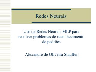 redes neurais