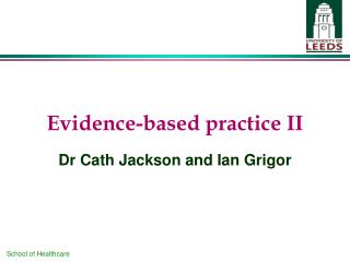 Evidence-based practice II