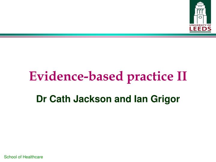 evidence based practice ii