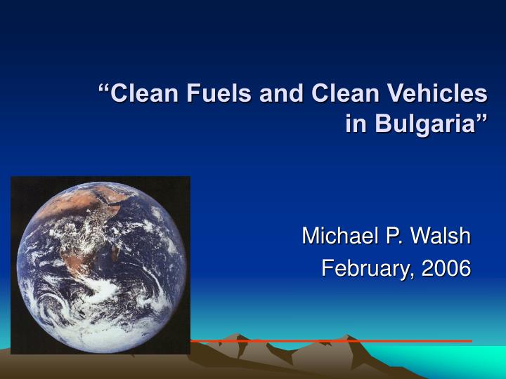 clean fuels and clean vehicles in bulgaria