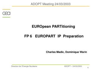 ADOPT Meeting 24/03/2003