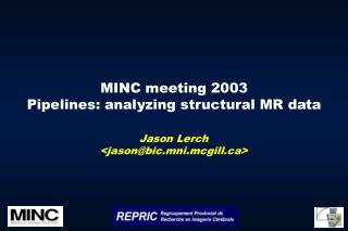 MINC meeting 2003 Pipelines: analyzing structural MR data