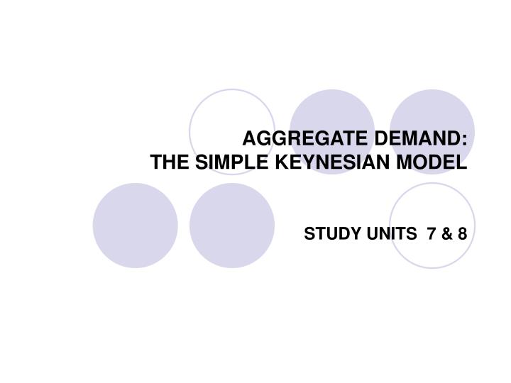 aggregate demand the simple keynesian model