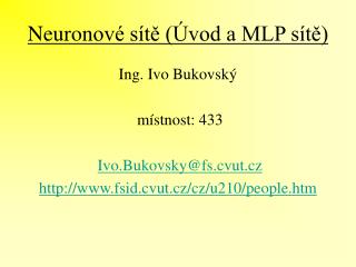 neuron ov s t vod a mlp s t