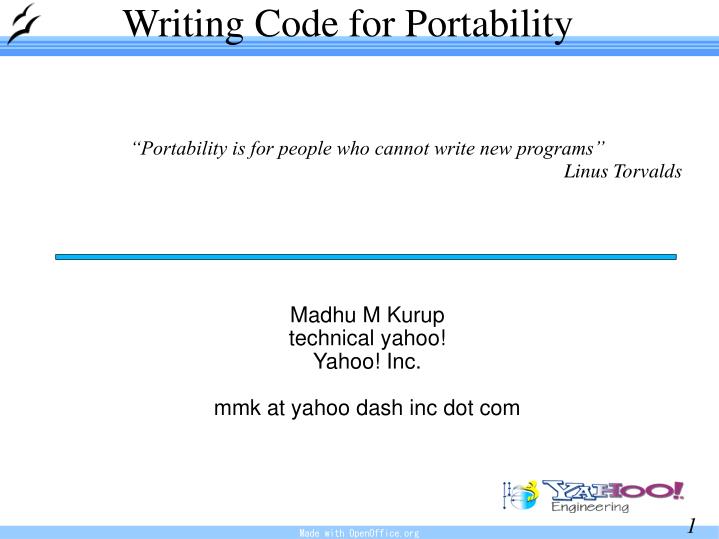 writing code for portability