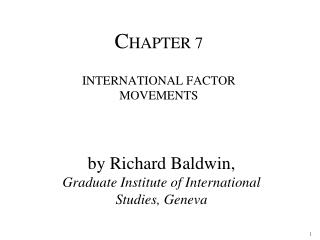 by Richard Baldwin, Graduate Institute of International Studies, Geneva