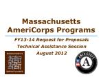 Massachusetts AmeriCorps Programs - slide 1