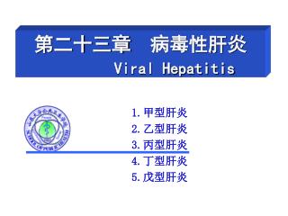 第二十三章 病毒性肝炎 Viral Hepatitis