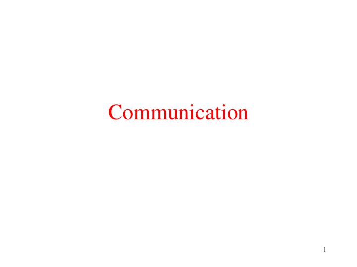 communication