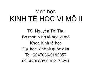 m n h c kinh t h c vi m ii