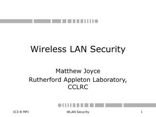 Wireless LAN Security