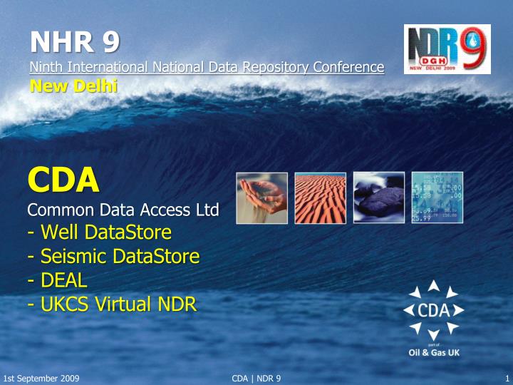 cda common data access ltd well datastore seismic datastore deal ukcs virtual ndr