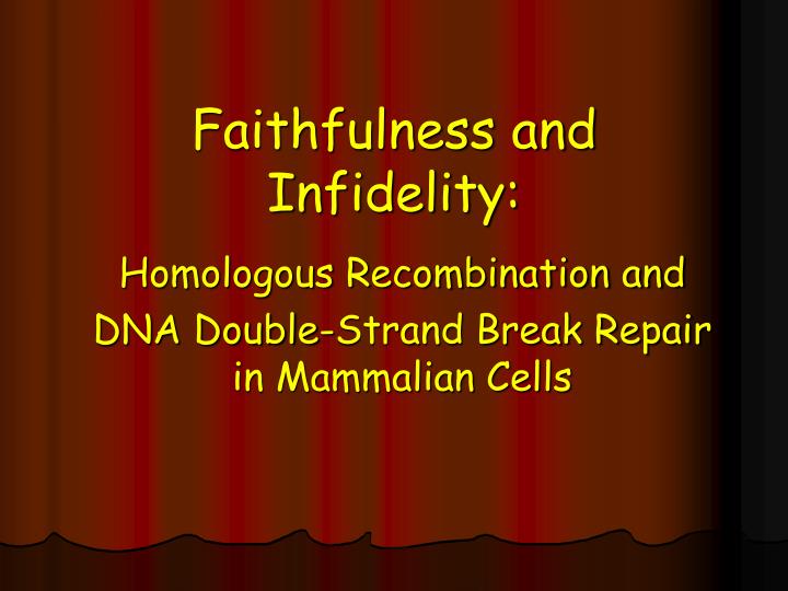 faithfulness and infidelity