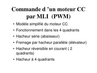 commande d un moteur cc par mli pwm
