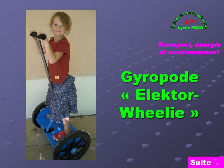 gyropode elektor wheelie