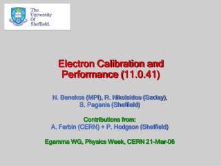 Electron Calibration and Performance (11.0.41)