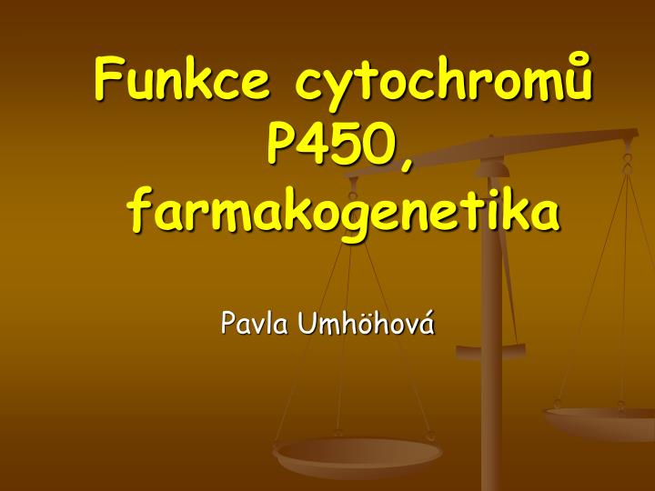 funkce cytochrom p450 farmakogenetika