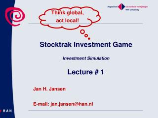Stocktrak Investment Game Investment Simulation Lecture # 1