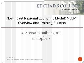 North East Regional Economic Model( NEEM) Overview and Training Session