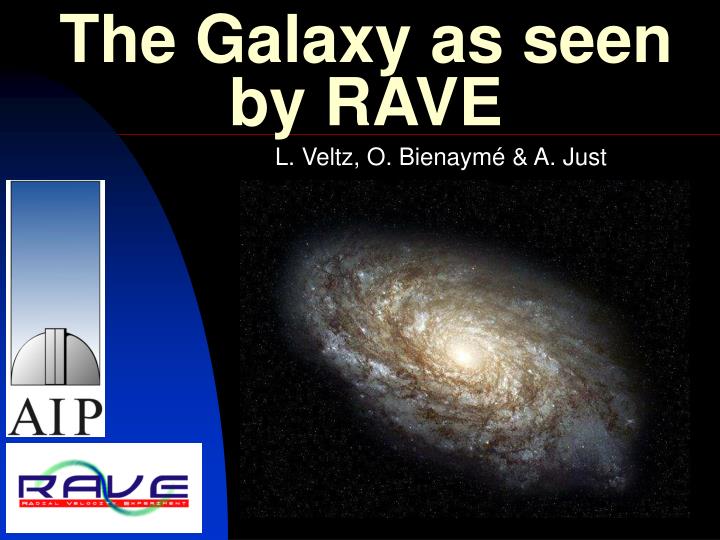 the galaxy as seen by rave