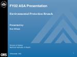 FY02 ASA Presentation Environmental Protection Branch - slide 1
