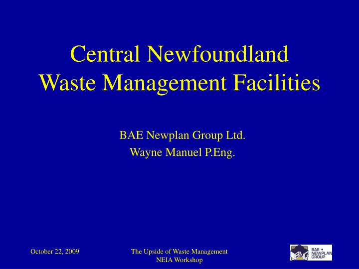 central newfoundland waste management facilities