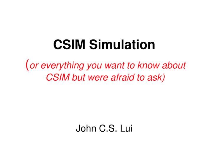 csim simulation