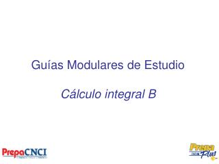 gu as modulares de estudio c lculo integral b