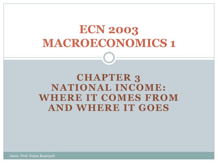 ecn 2003 macroeconomics 1
